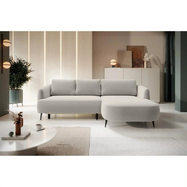 Coltar extensibil CANDY, personalizabil materiale Gama Premium, cu lada depozitare, 256x166x85 cm