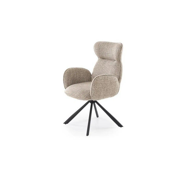 Scaun K571, bej inchis/negru, stofa clasica/otel, 63x64x93 cm