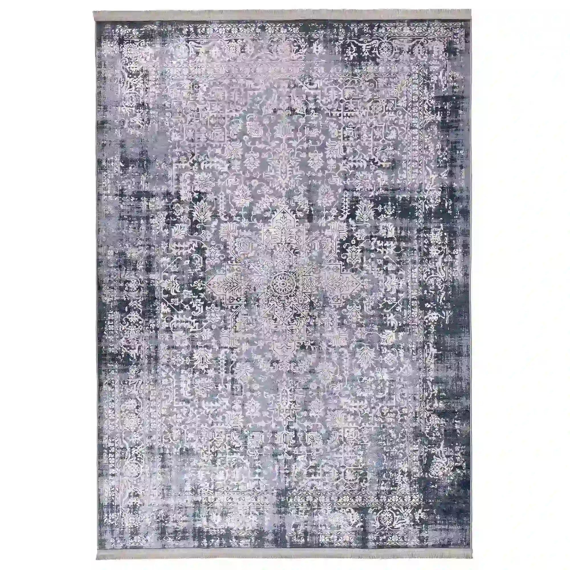 Covor 1028, 80x150 cm, forma dreptunghiulara, tesatura catifelata, multicolor