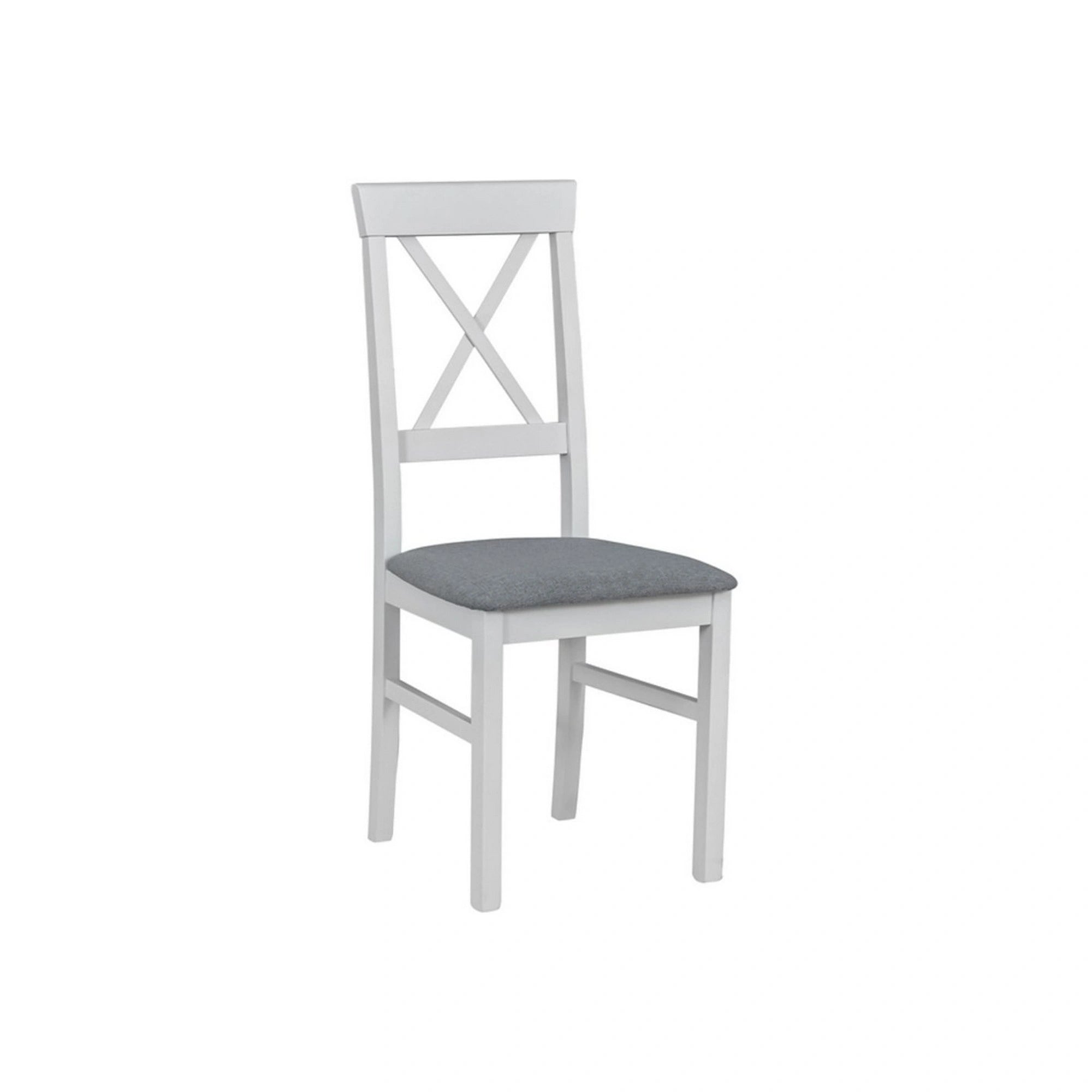 Scaun ALLA 3, gri/alb, stofa clasica/lemn, 43x51x95 cm