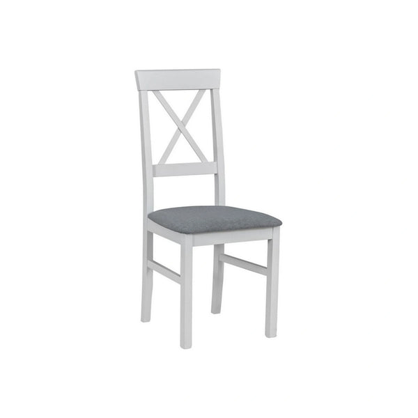 Scaun ALLA 3, gri/alb, stofa clasica/lemn, 43x51x95 cm