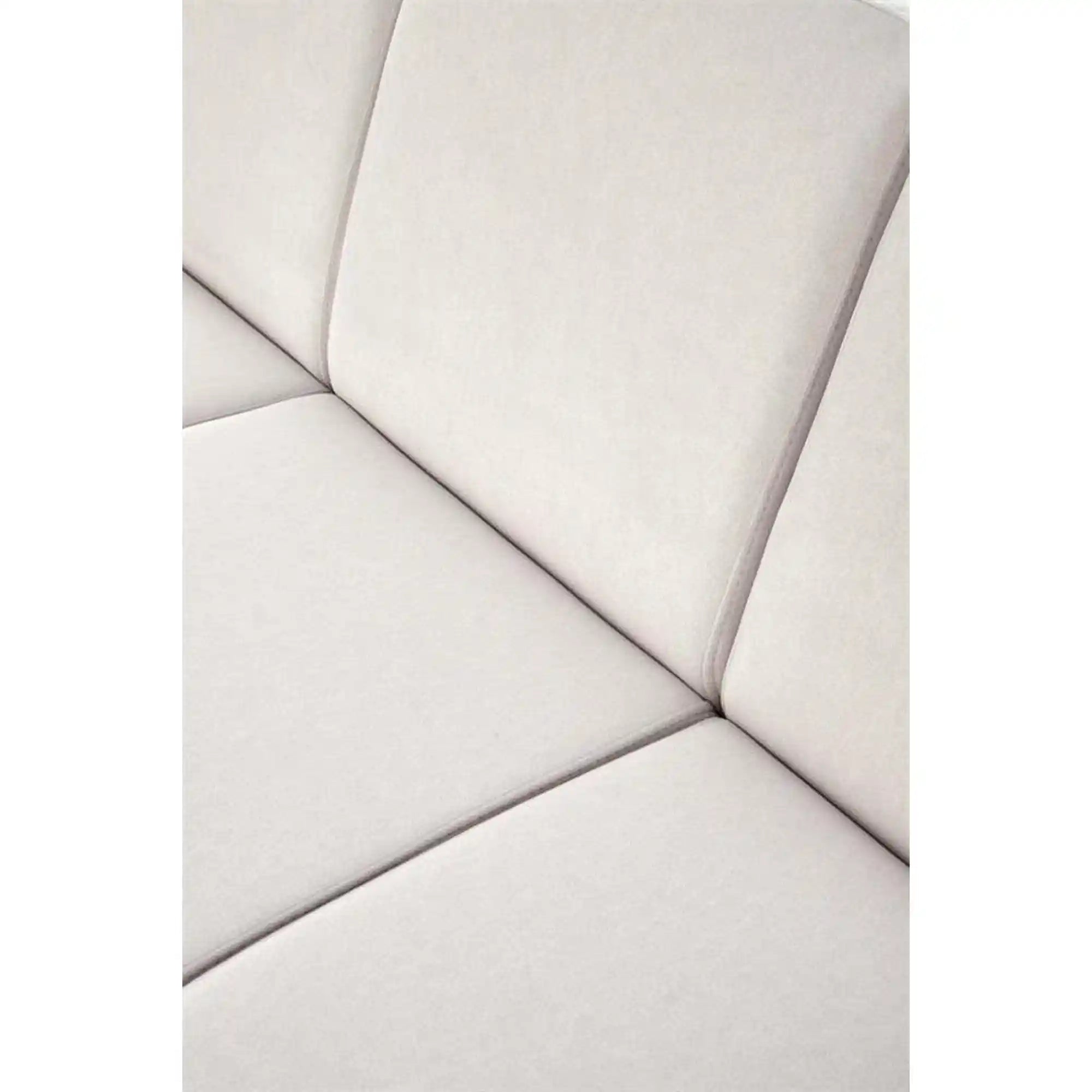 Canapea MILANO 3S, stofa catifelata bej deschis - Castel 04, 175x77x77 cm