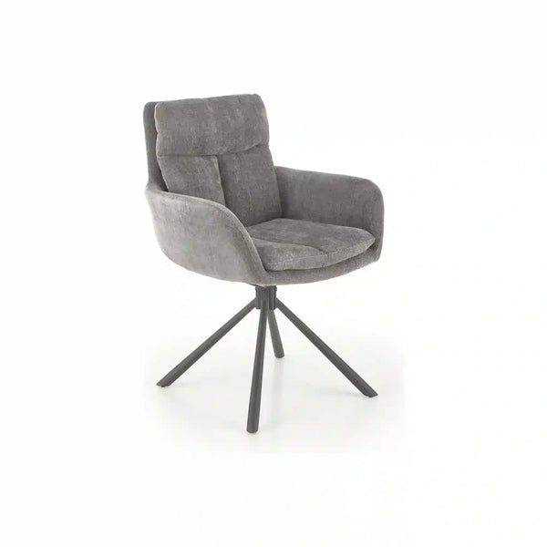 Scaun rotativ K495, gri/negru, stofa clasica/metal, 60x65x87 cm
