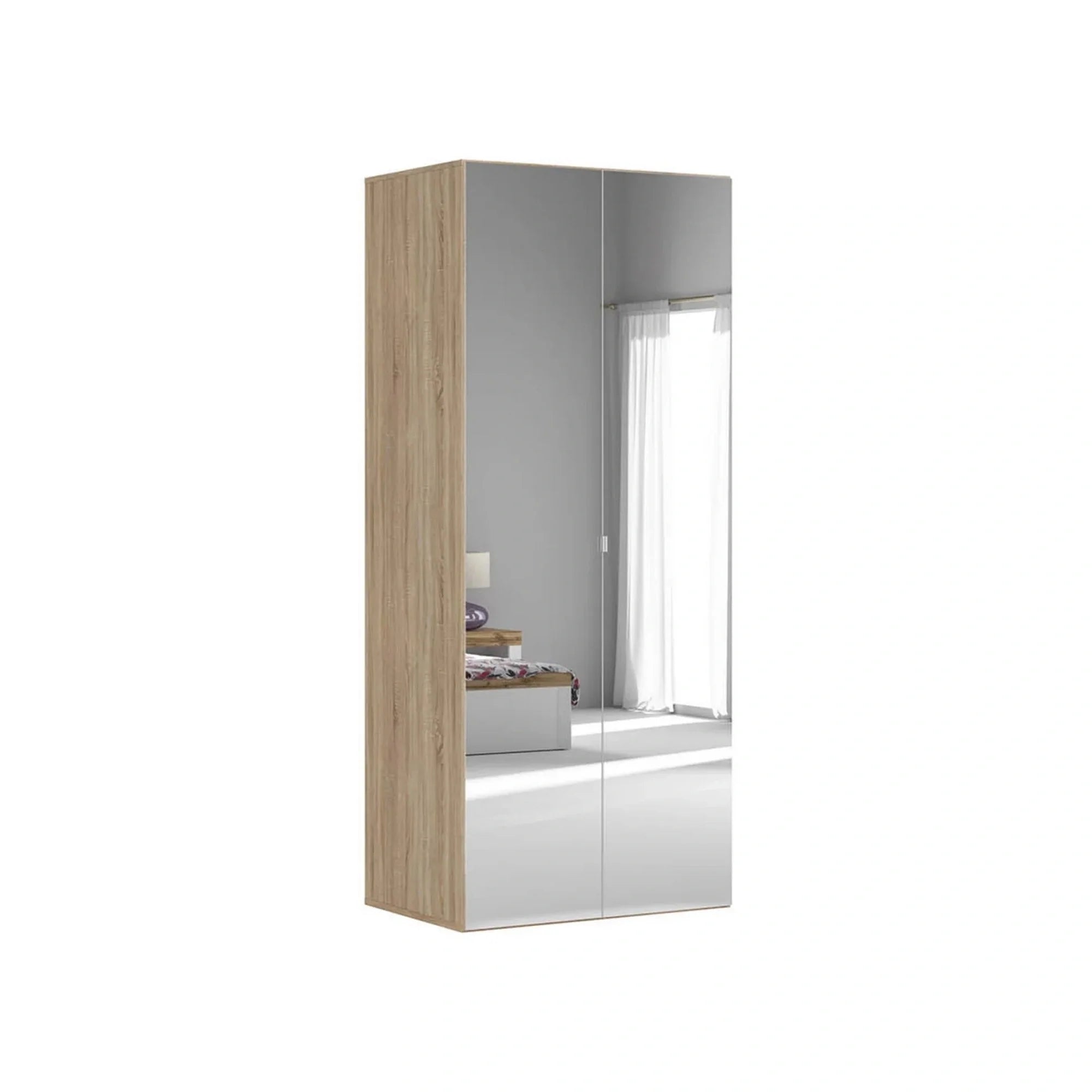 Dulap FLEX, stejar sonoma, PAL, cu 2 usi, 100x66x240 cm
