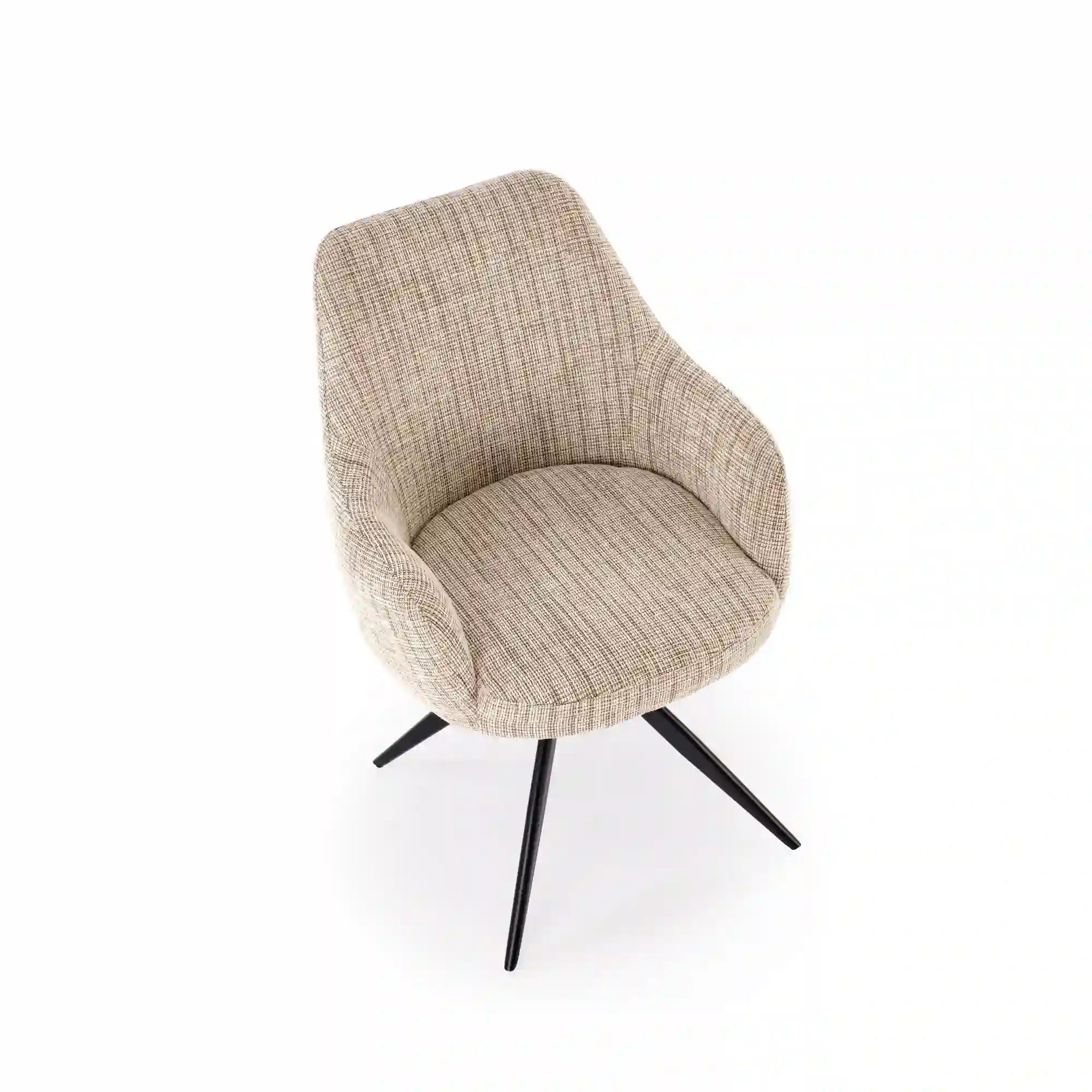 Scaun K564, bej/negru, stofa clasica/otel, 60x63x87 cm