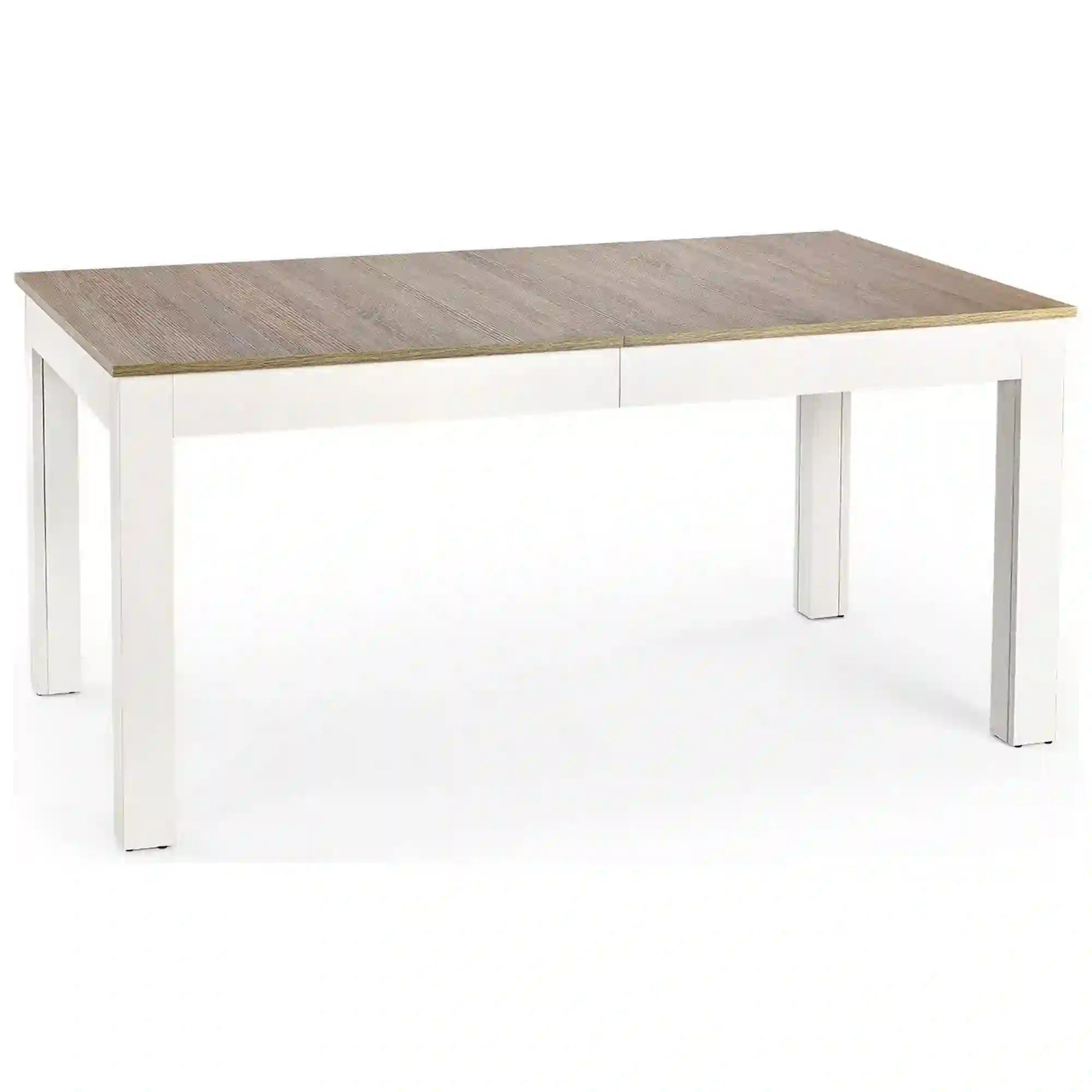 Masa extensibila SEWERYN, stejar/alb, PAL, 160/300x90x76 cm