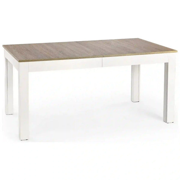 Masa extensibila SEWERYN, stejar/alb, PAL, 160/300x90x76 cm