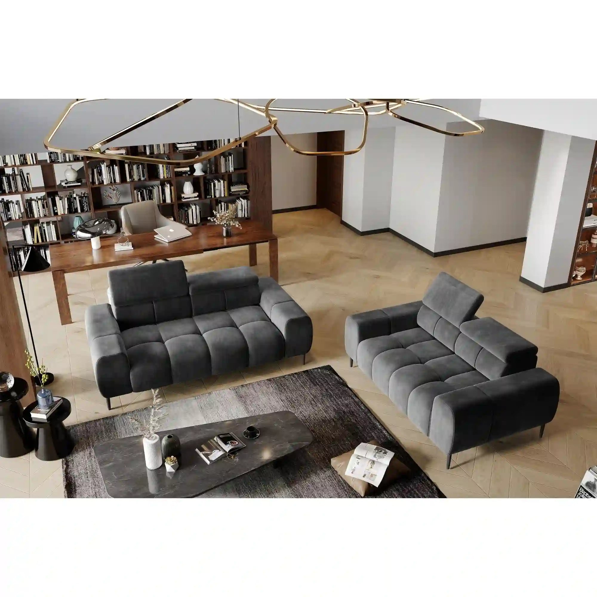 Canapea Plaza 3, personalizabil materiale gama Premium, cu reglaj electric, 212x105x99/76 cm