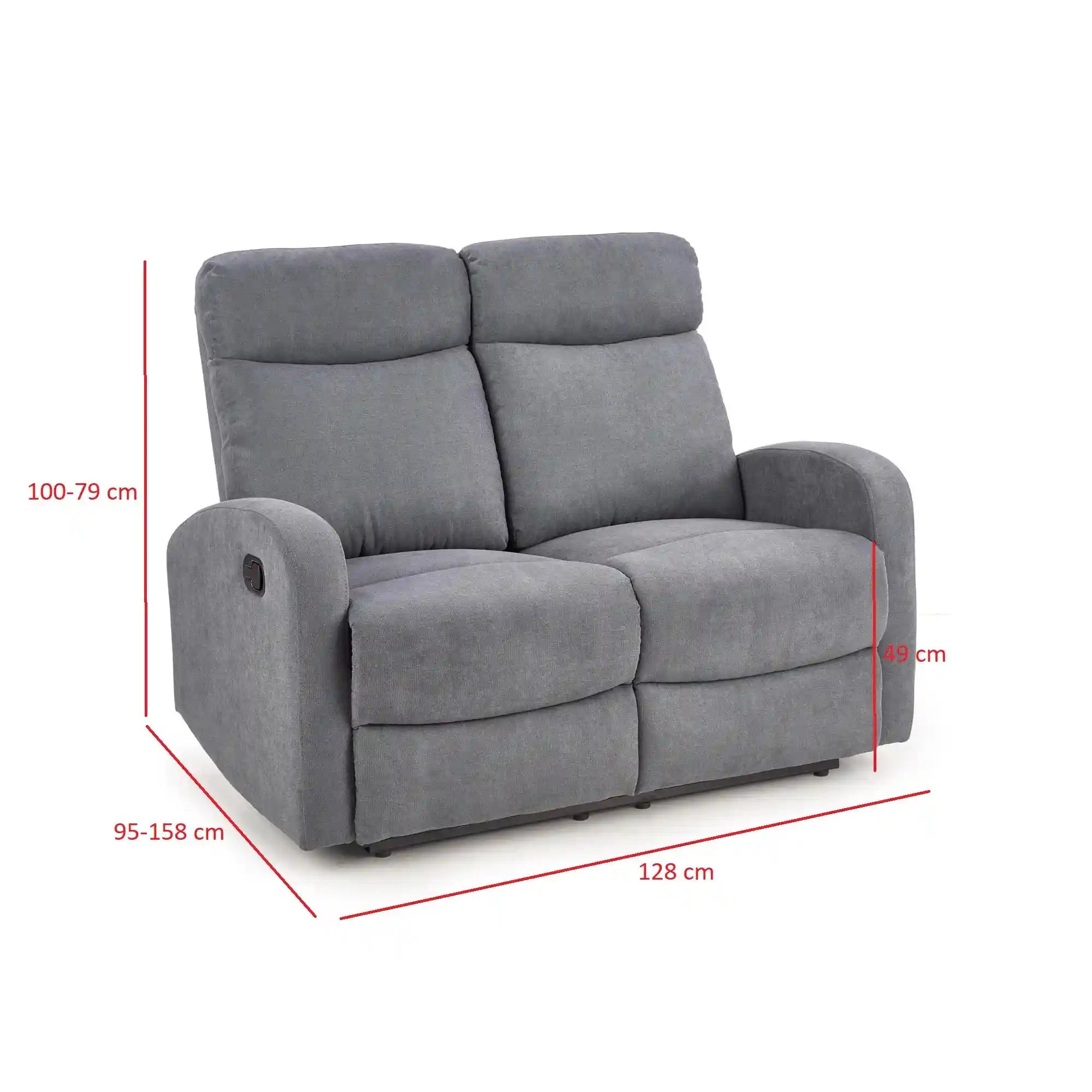 Canapea pliabila OSLO 2S, bej, stofa, 128x95/158x100 cm