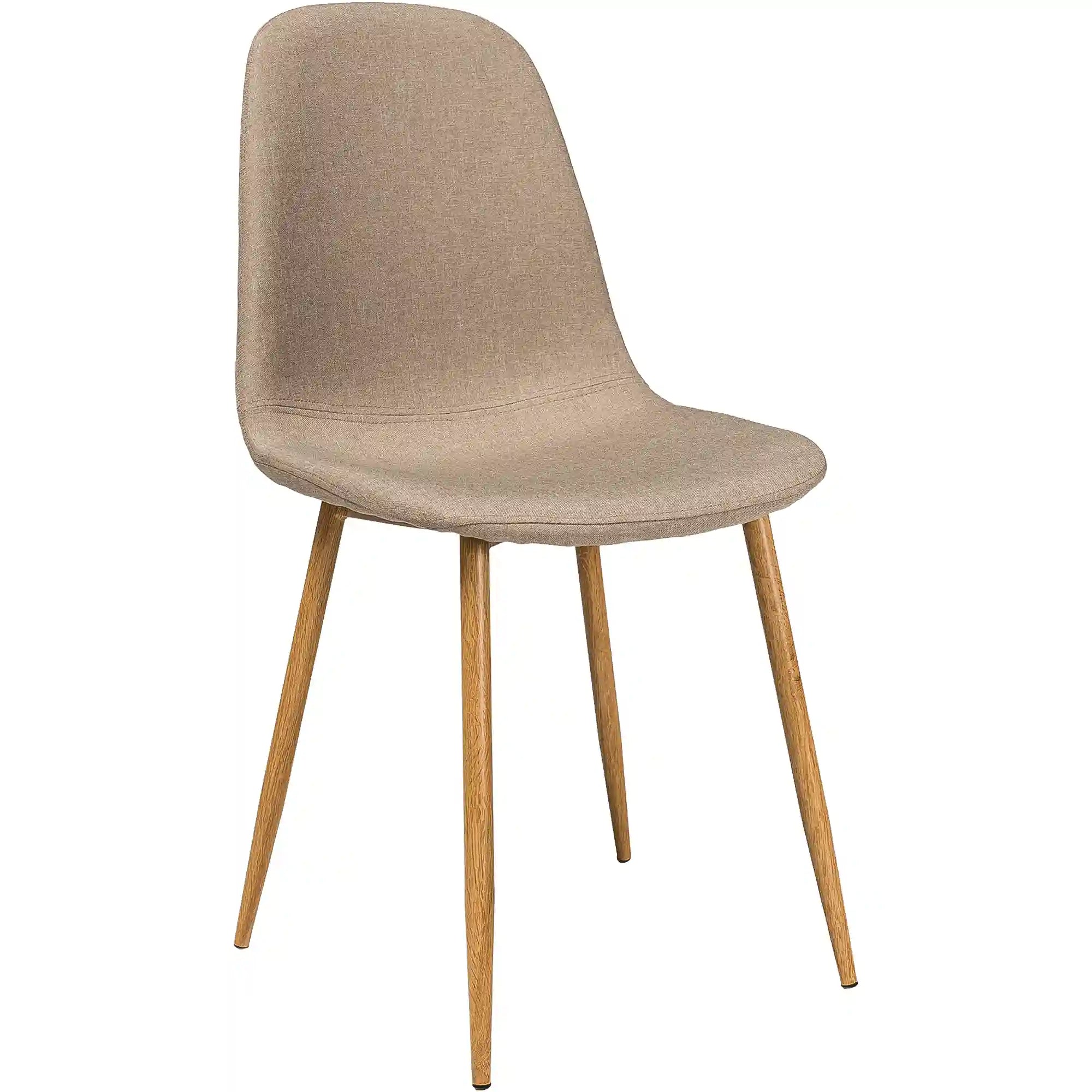 Scaun FOX, bej/stejar, stofa/metal, 44x39x86 cm