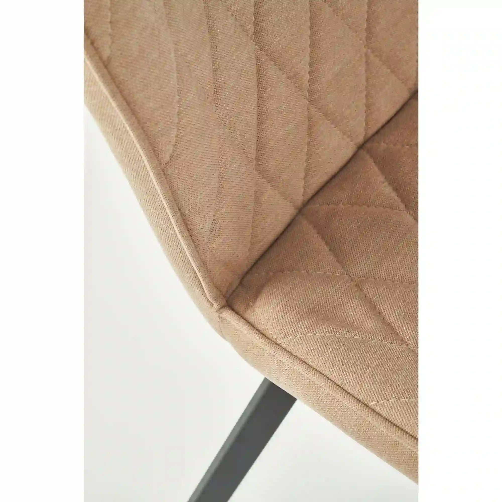 Scaun K360 bej/negru, stofa clasica/metal, 51x64x90 cm