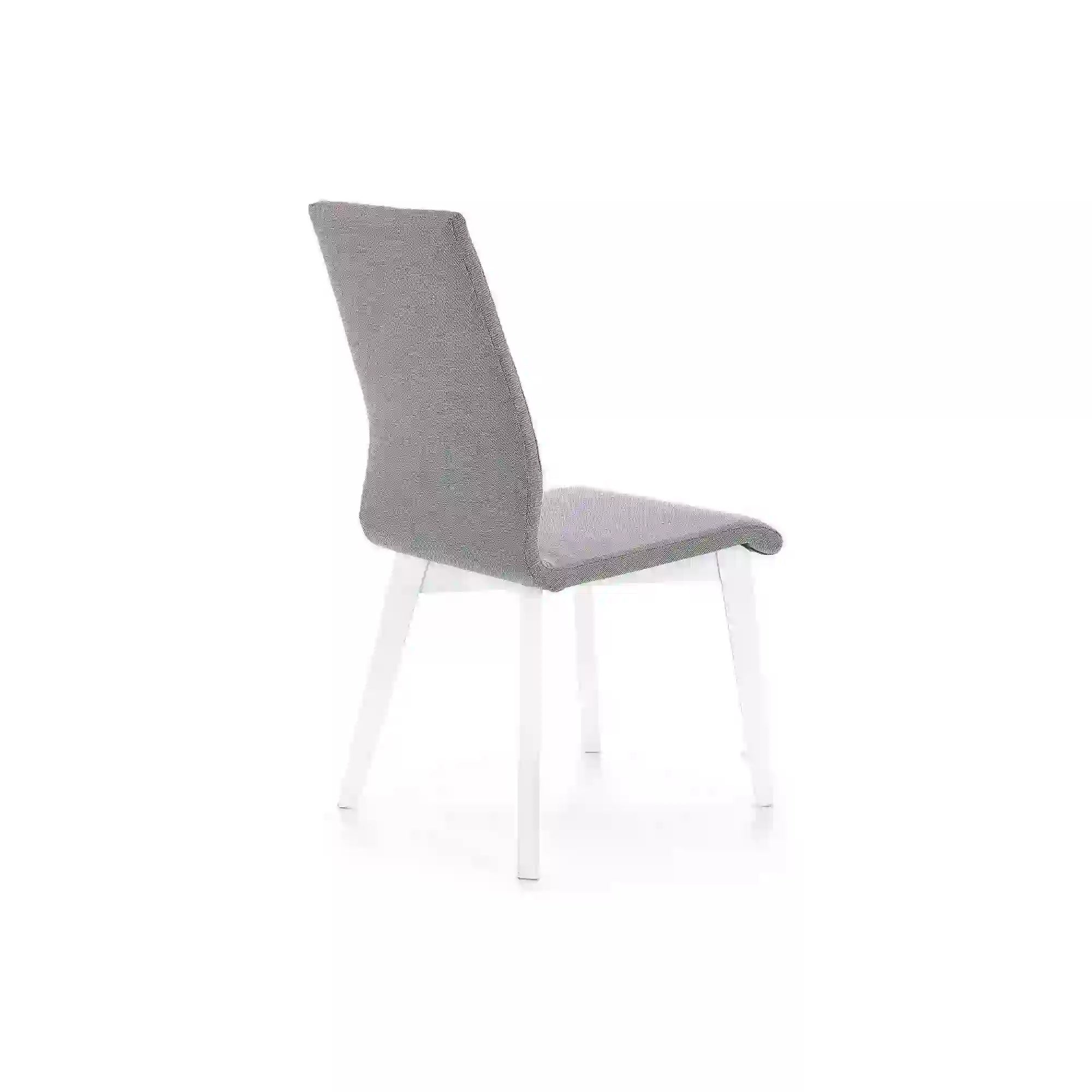 Scaun tapitat Focus, gri/alb, stofa clasica/lemn de fag, 45X61X94 CM