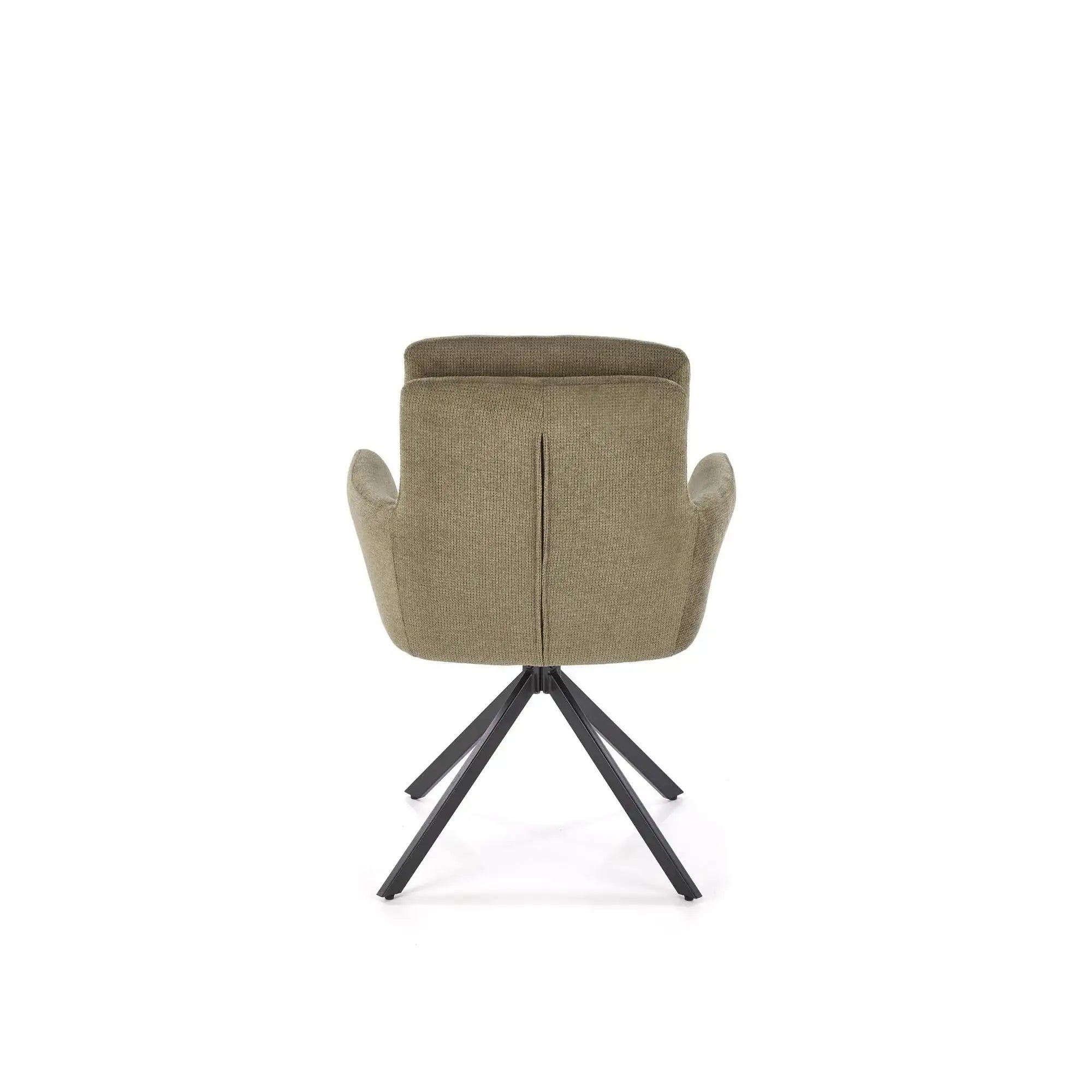 Scaun rotativ K536, verde/negru, stofa clasica/metal, 62x68x85 cm