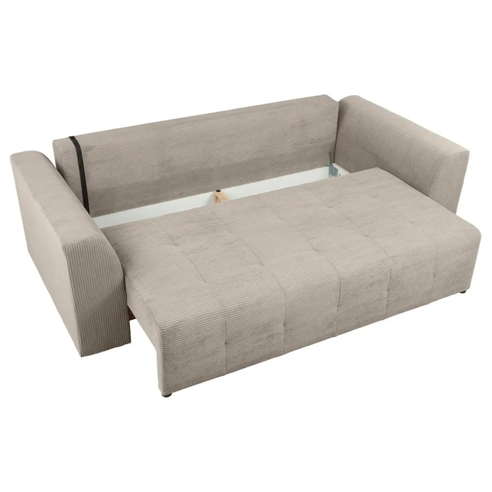 Canapea extensibila ROYAL IV, stofa catifelata bej - Poso 2, 247x116x96 cm