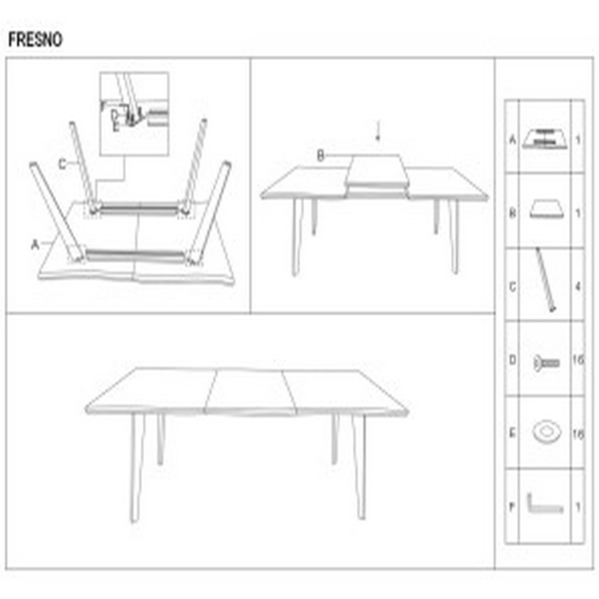 Masa extensibila FRESNO, stejar/negru, 150/210x90x76 cm