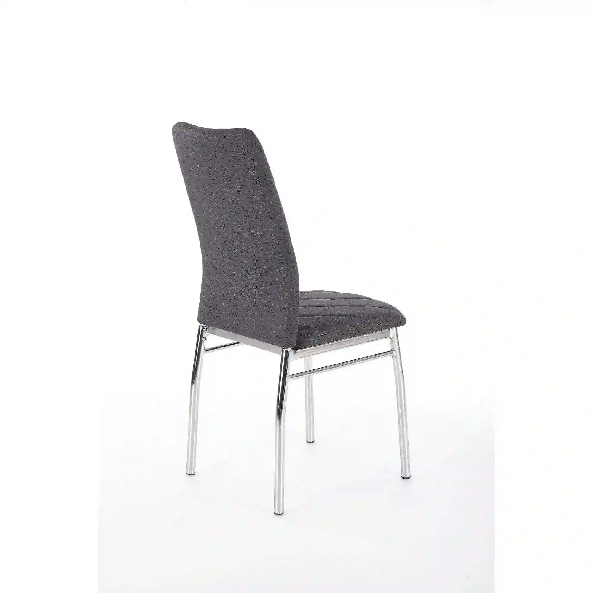 Scaun bucatarie K309, gri inchis/crom, stofa clasica/metal, 43X57X97 CM