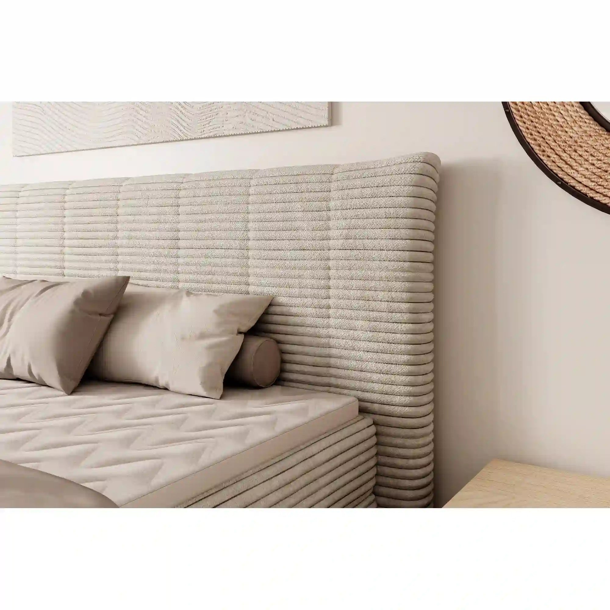 Pat boxspring AMBER 180x200, personalizabil materiale gama Oferta Avantaj, cu spatiu depozitare, saltele si topper