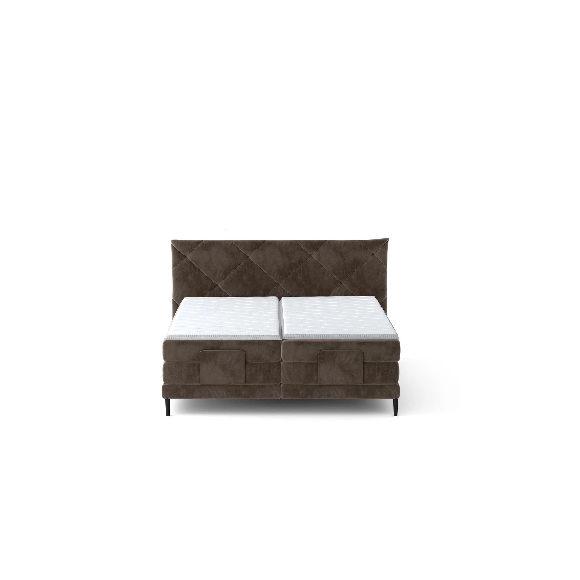 Pat boxspring NOEL 160x200, personalizabil materiale Gama Premium, cu mecanism electric, saltele si topper
