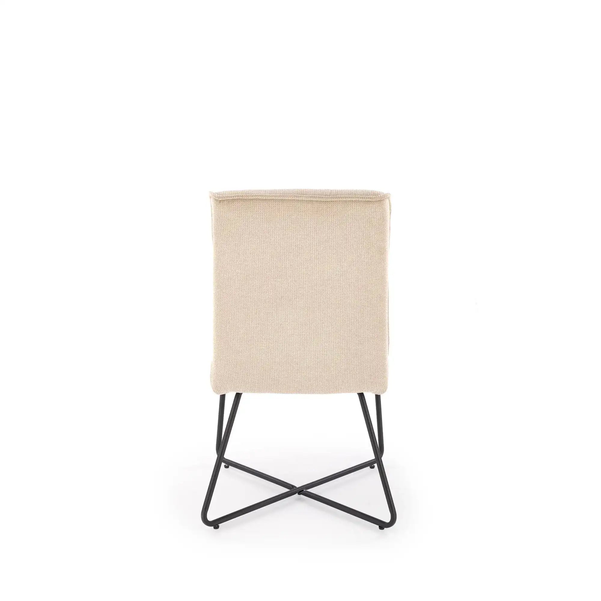 Scaun K534, bej/negru, stofa clasica/metal, 50x60x90 cm