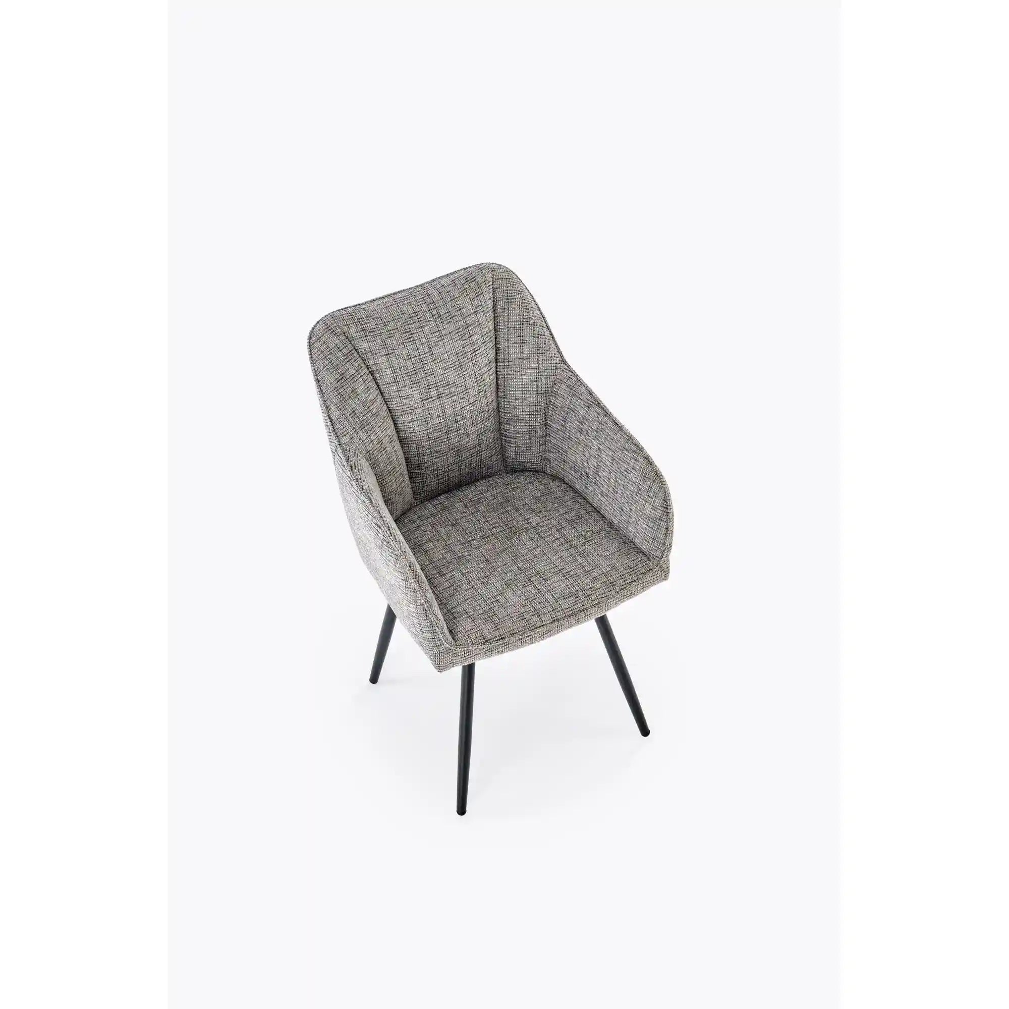 Scaun K576, gri/negru, stofa clasica/otel, 54x60x85 cm