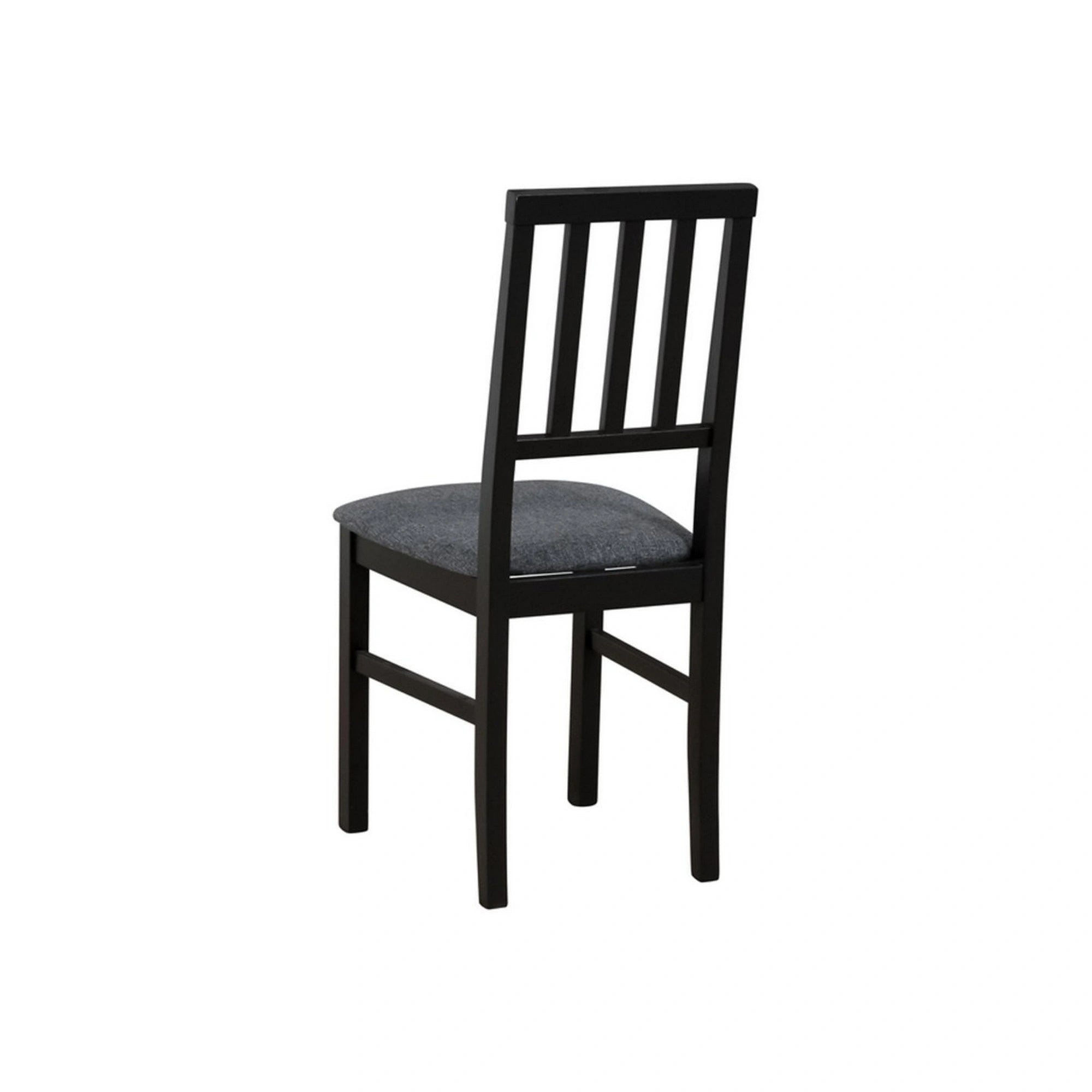Scaun AREN, gri grafit/negru, stofa clasica/lemn, 43x50x92 cm