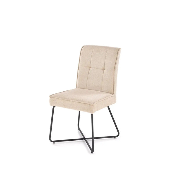 Scaun K534, bej/negru, stofa clasica/metal, 50x60x90 cm