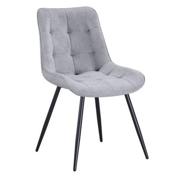 Scaun EVO, gri deschis/negru, stofa clasica/metal, 51x63x86 cm