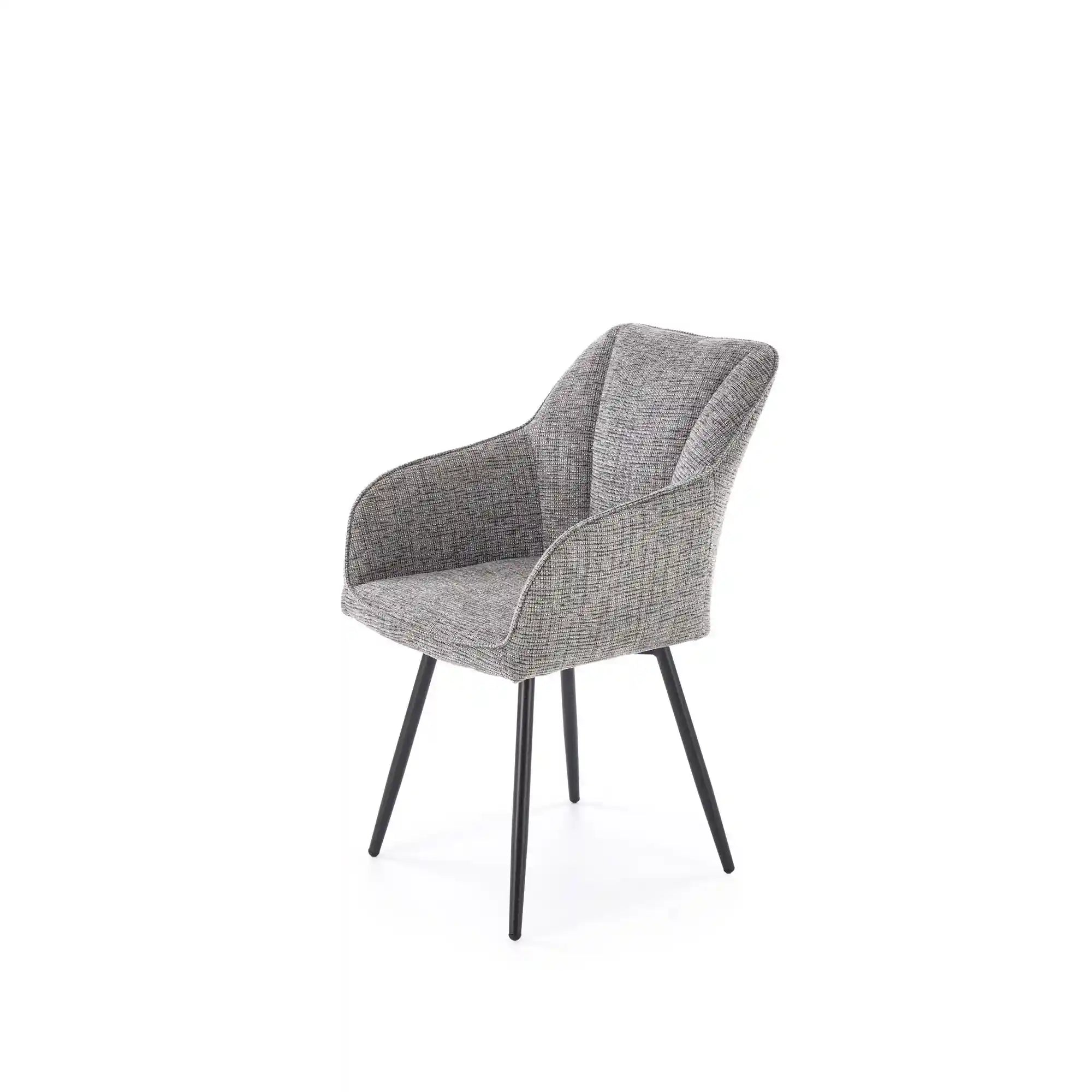 Scaun K576, gri/negru, stofa clasica/otel, 54x60x85 cm