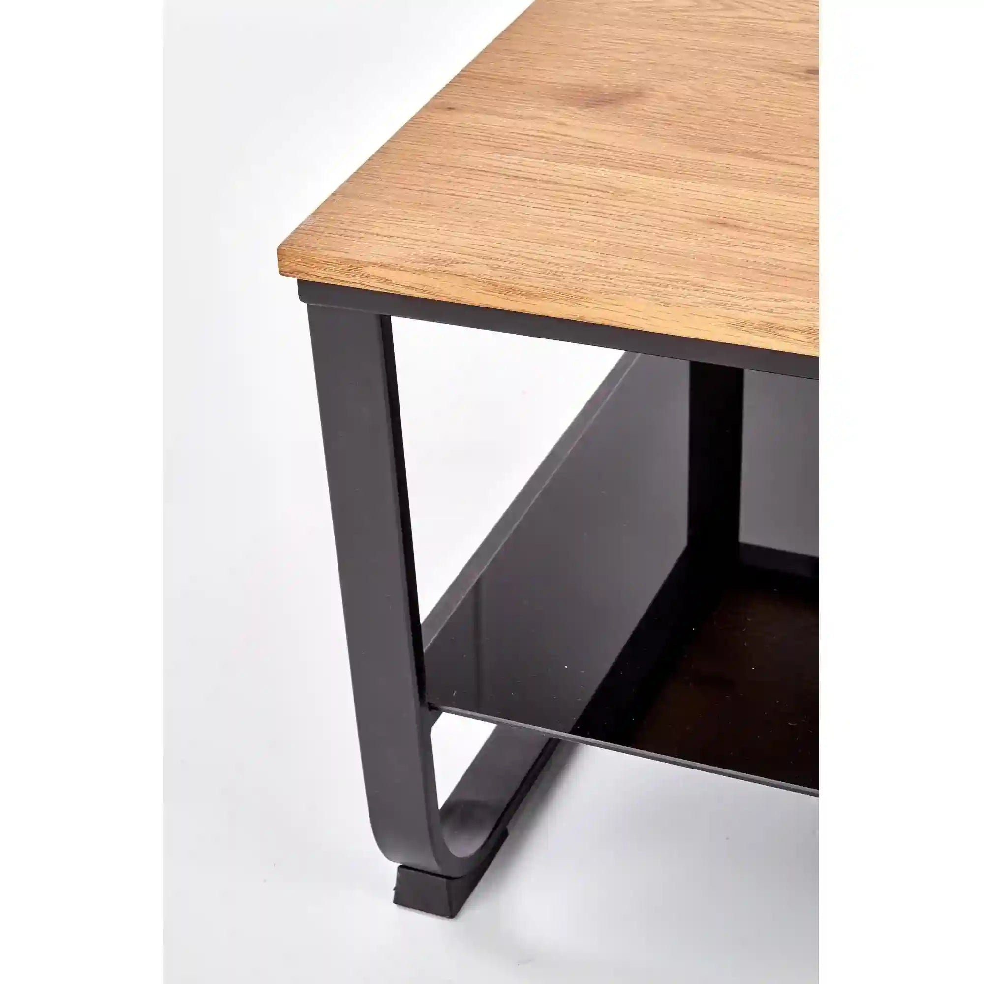 Masuta cafea ARTIGA, stejar auriu/negru, 105x55x45 cm