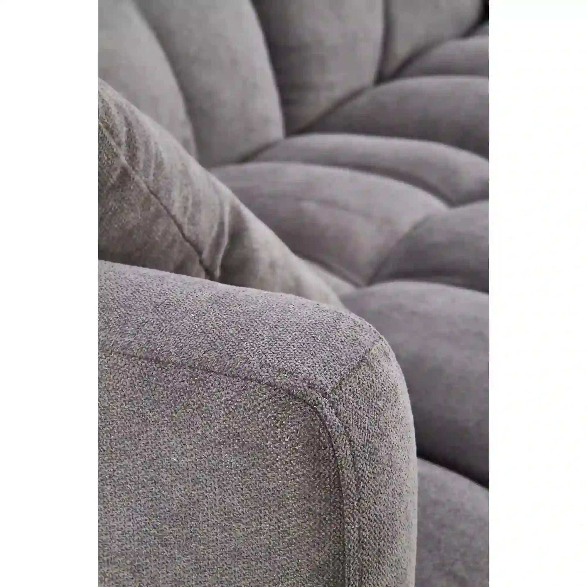 Canapea extensibila ROBERTO, gri albastrui, stofa, 193x85/108x86/58 cm