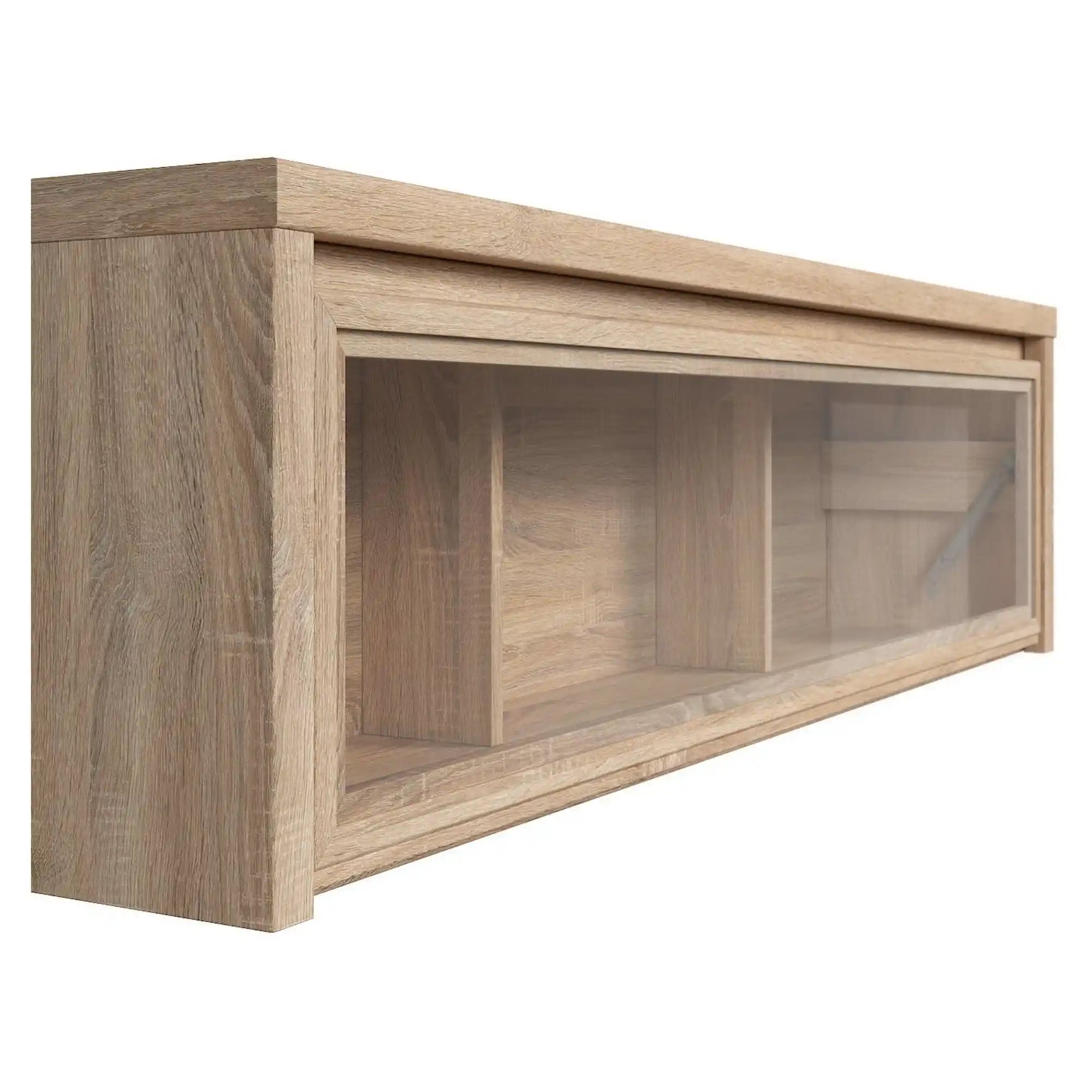 Vitrina suspendata KASPIAN, stejar sonoma, PAL, 144x31x40 cm