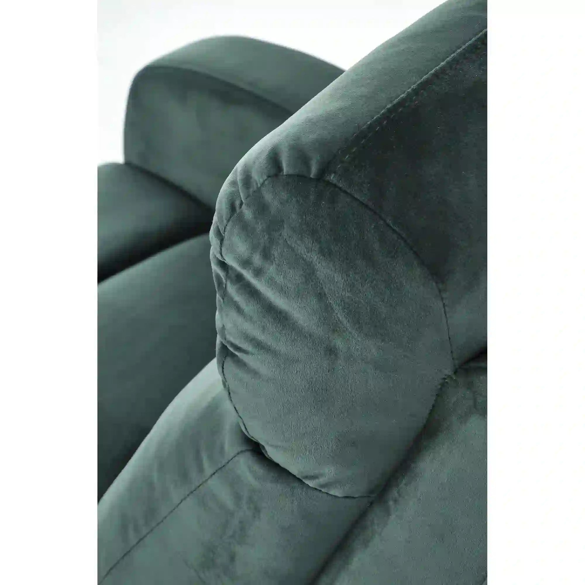 Fotoliu rabatabil WONDER, verde inchis/negru, stofa catifelata/metal, 75x95/140x90/98 cm