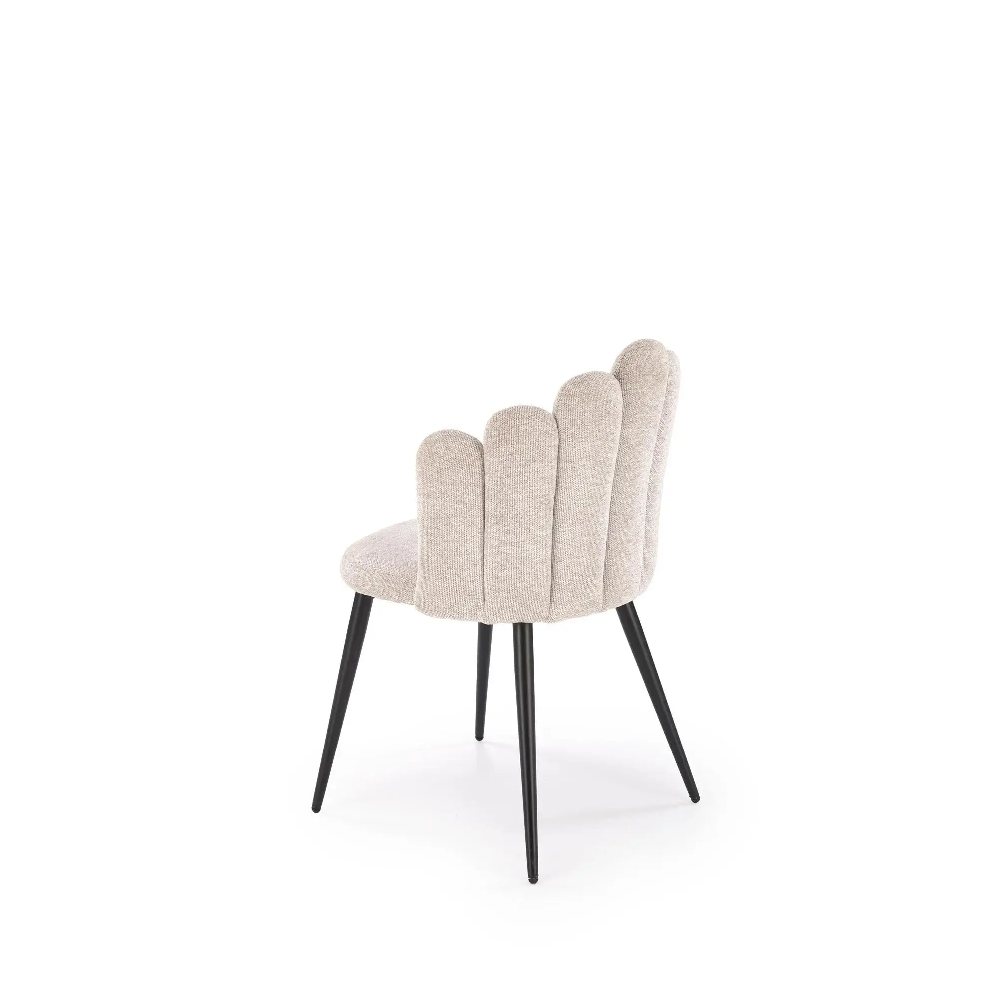 Scaun K552, bej/negru, stofa clasica/metal, 53x53x83 cm