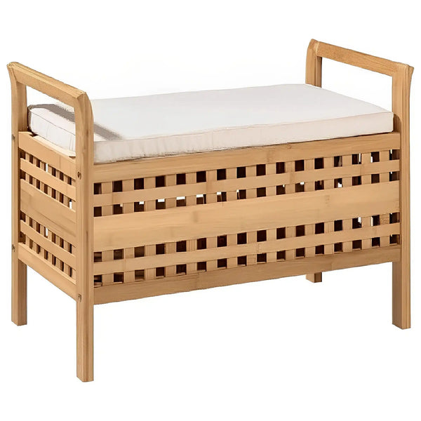 Bancheta TOLOSA, stejar auriu/gri, material textil/negru, 69x37x50 cm