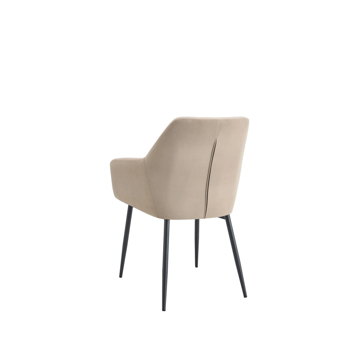 Scaun UGO NEW, bej/negru, stofa catifelata/metal, 58x62x85 cm