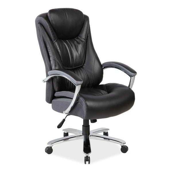 Scaun de birou CONSUL, negru, piele ecologica, 70x57x122/130 cm