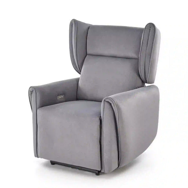 Fotoliu recliner GELATO, gri, stofa clasica, 83x91/161x95/109 cm