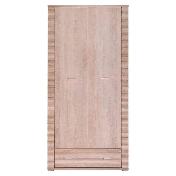 Dulap GRAND tip 3, stejar sonoma, PAL laminat, cu 2 usi si un sertar, 93x55x192 cm