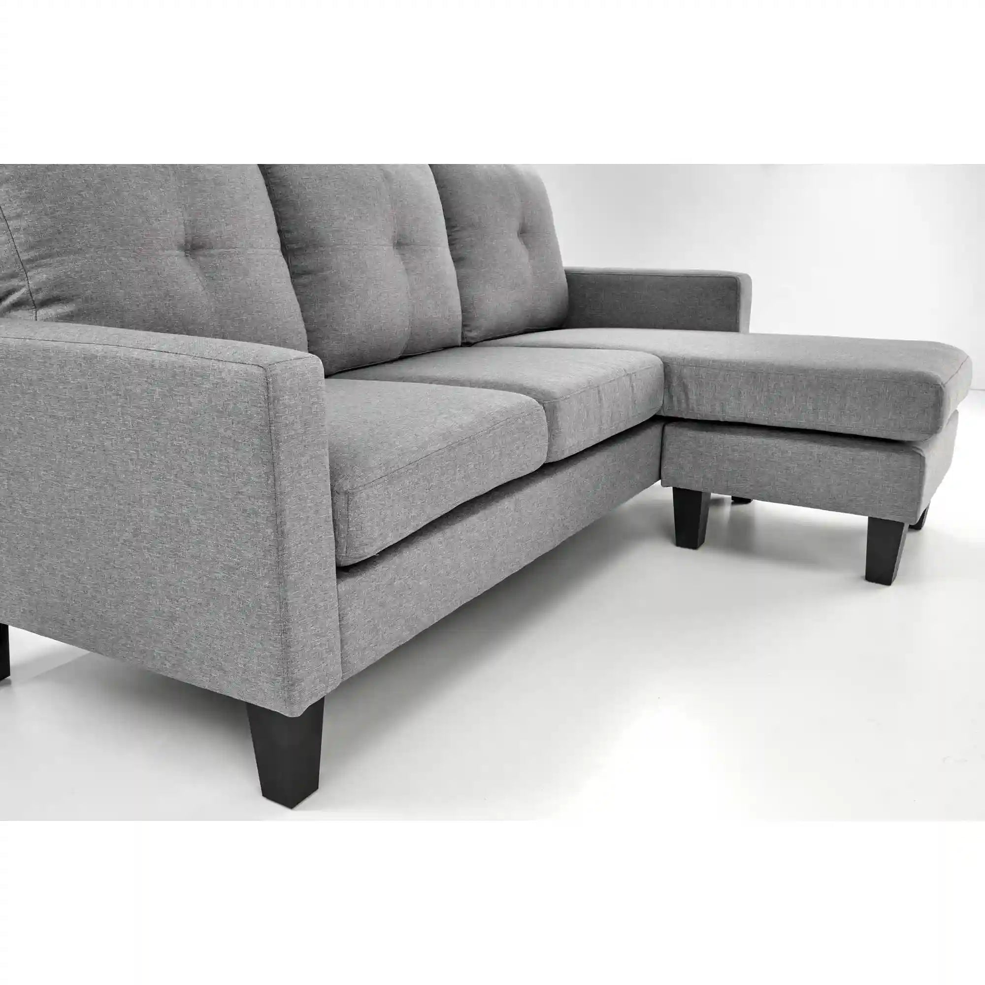 Canapea GERSON, gri, stofa clasica/polipropilena, 180x130x80 cm