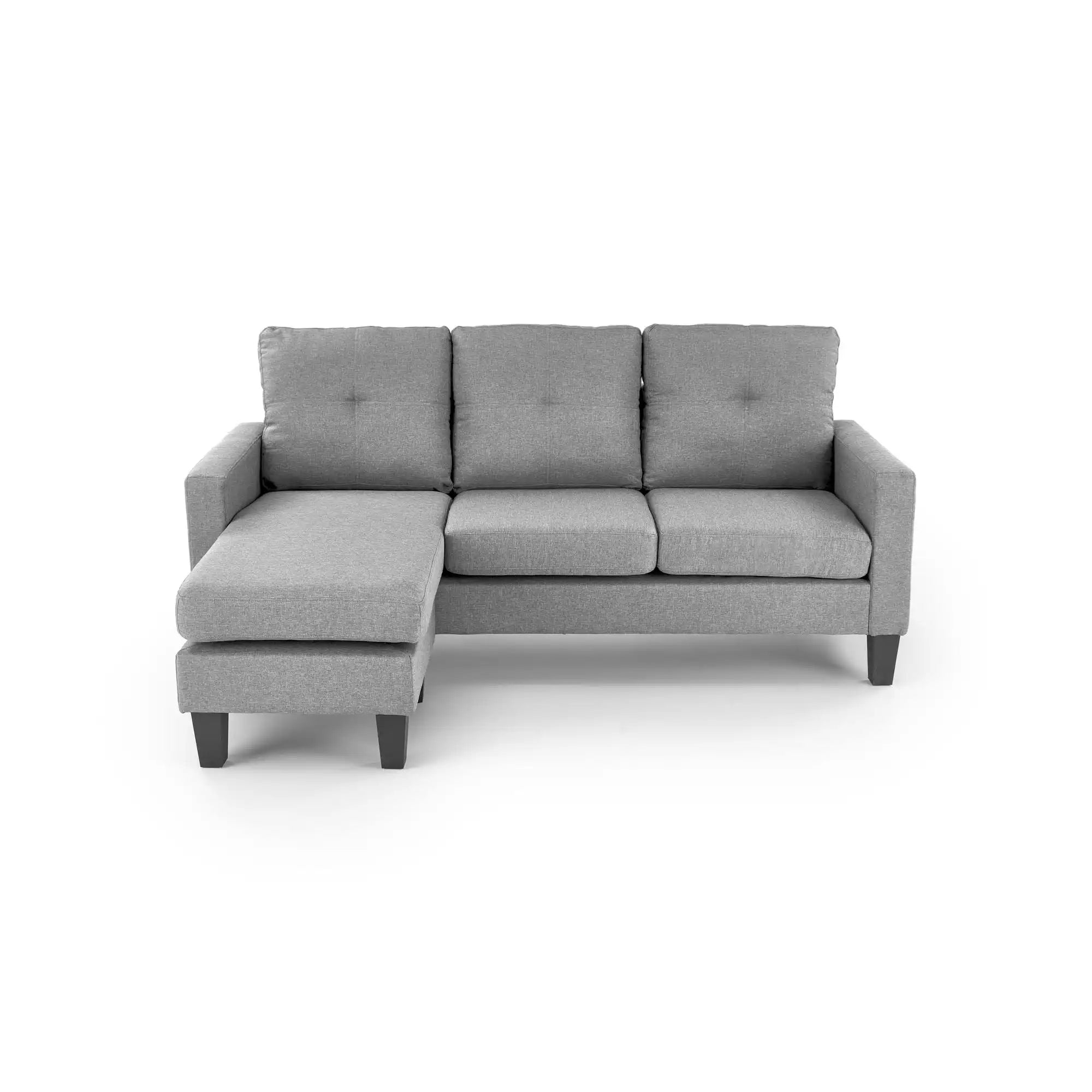 Canapea GERSON, gri, stofa clasica/polipropilena, 180x130x80 cm