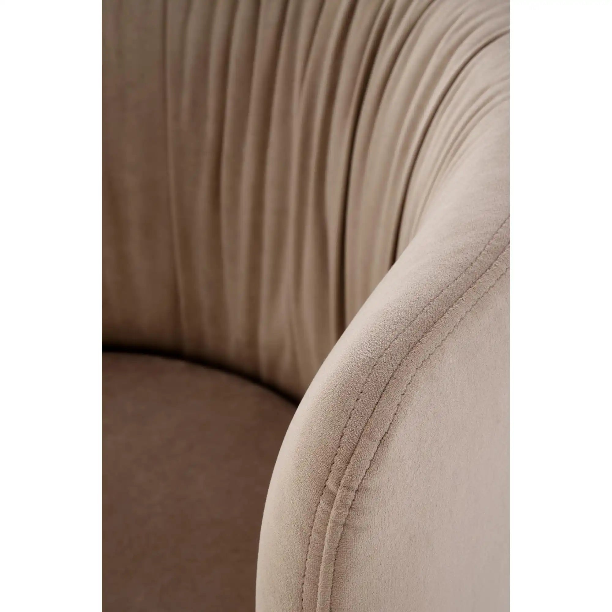 Scaun K531, bej/negru, stofa catifelata/metal, 60x58x76 cm