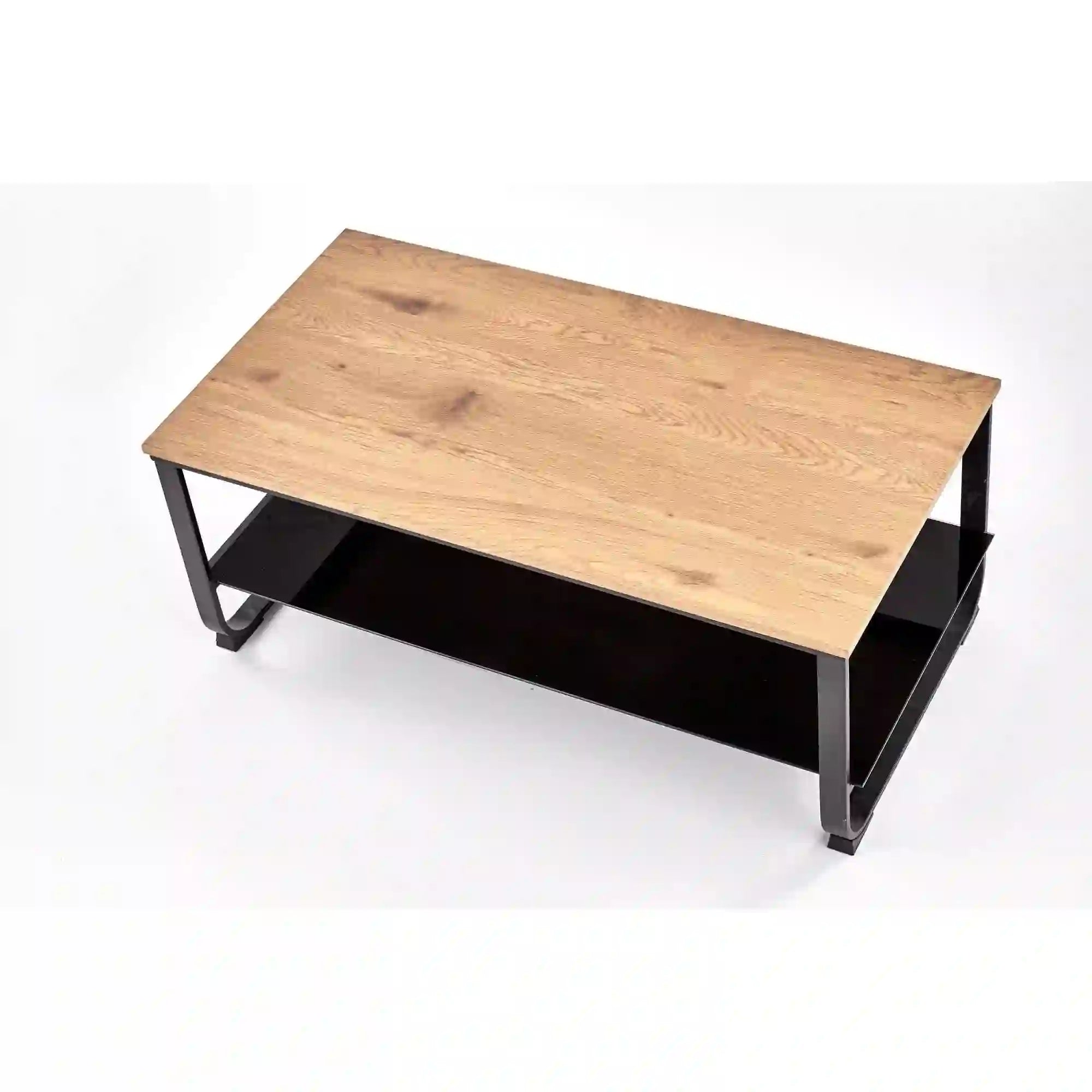 Masuta cafea ARTIGA, stejar auriu/negru, 105x55x45 cm