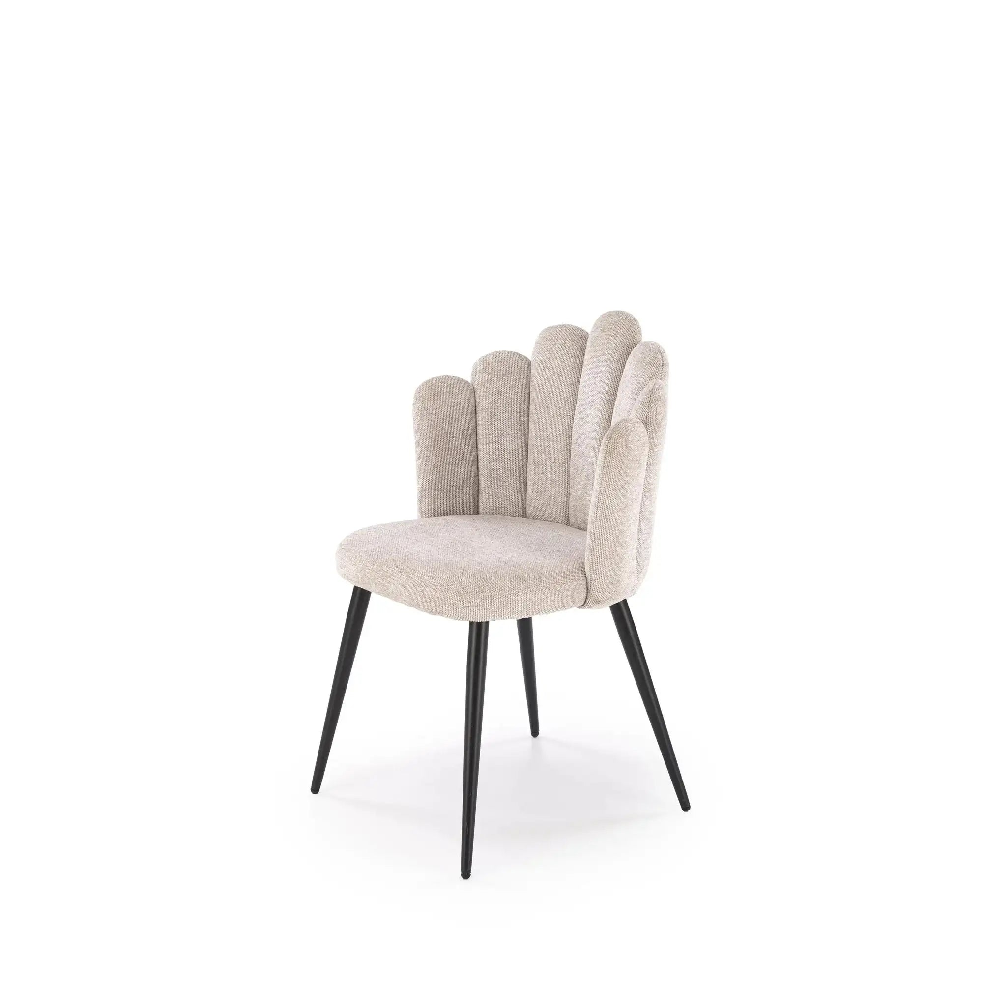 Scaun K552, bej/negru, stofa clasica/metal, 53x53x83 cm