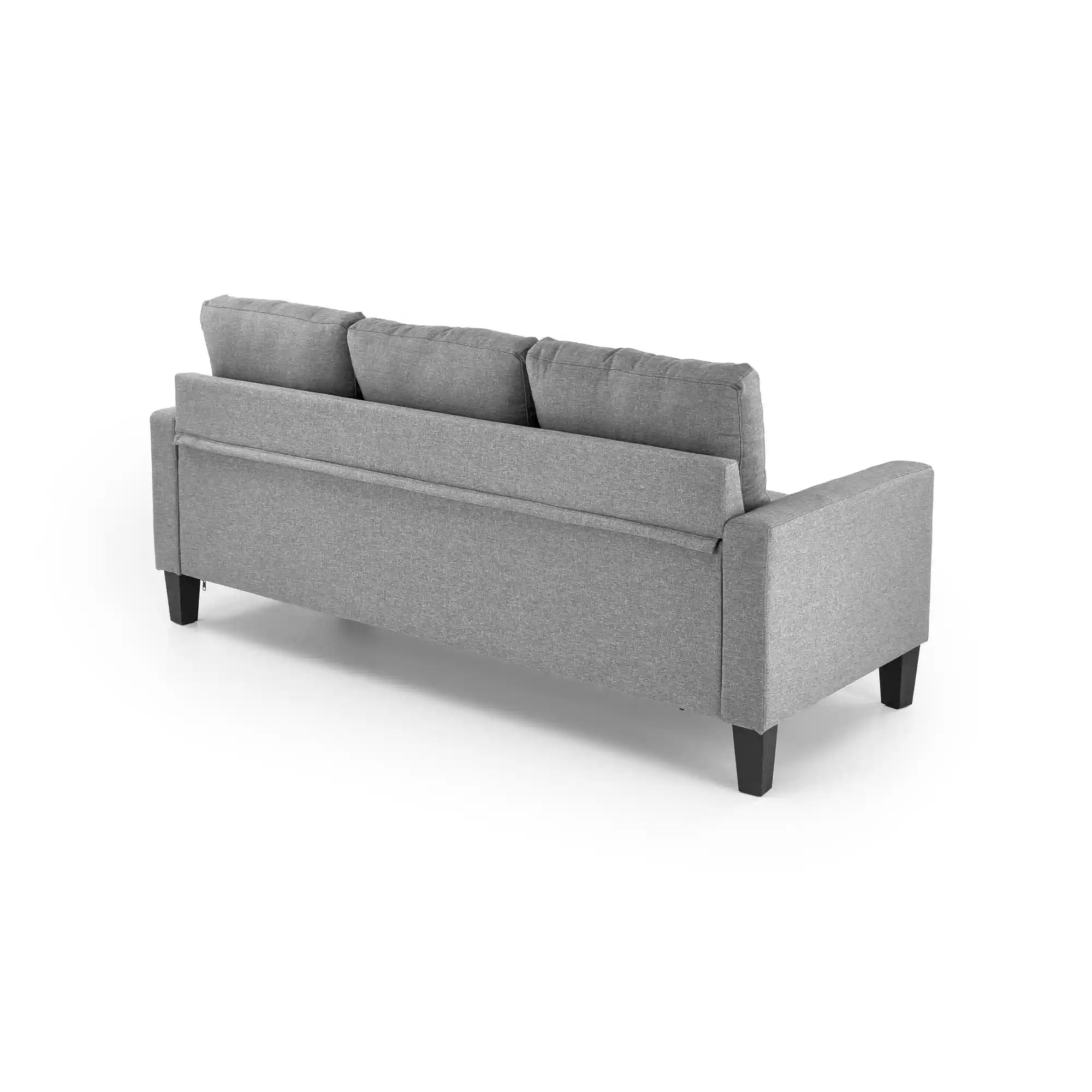 Canapea GERSON, gri, stofa clasica/polipropilena, 180x130x80 cm