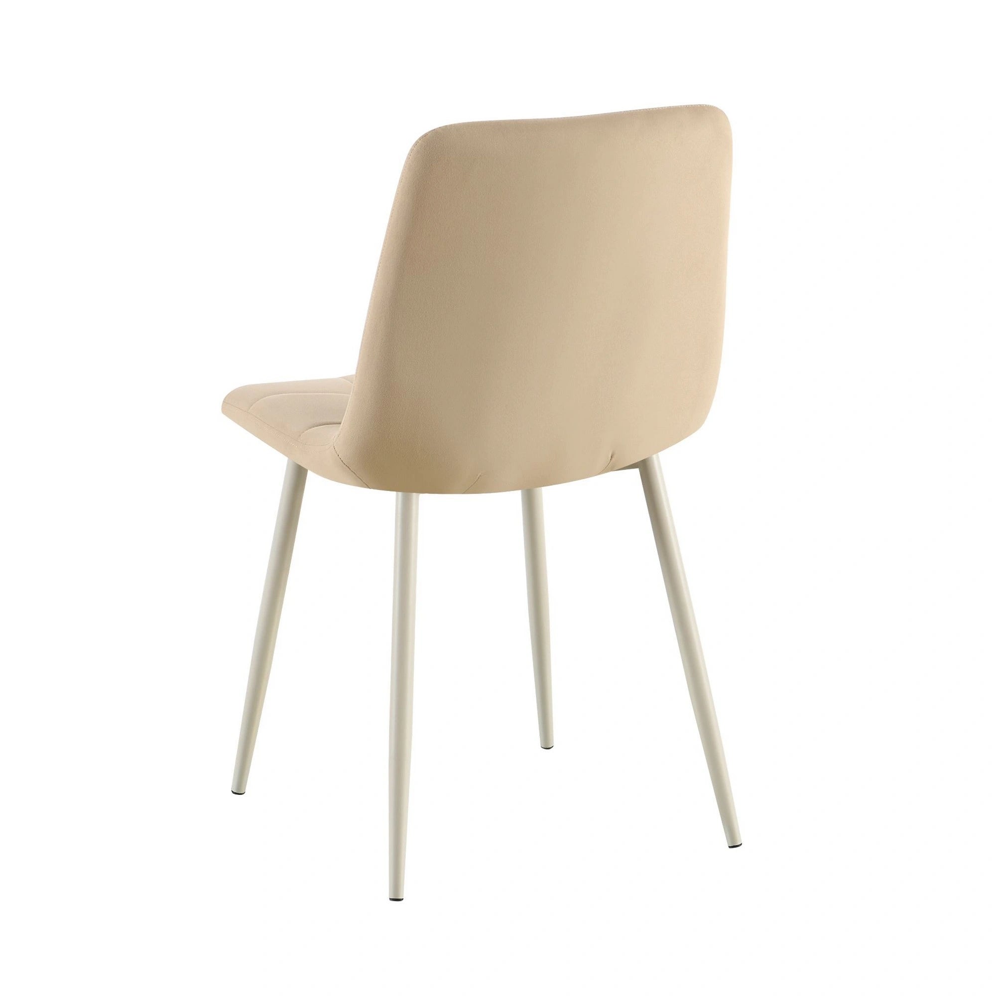 Scaun TED, bej/negru, stofa catifelata/metal, 46x54x88 cm