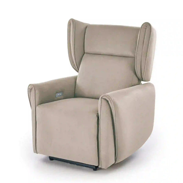 Fotoliu recliner GELATO, bej, stofa clasica, 83x91/161x95/109 cm