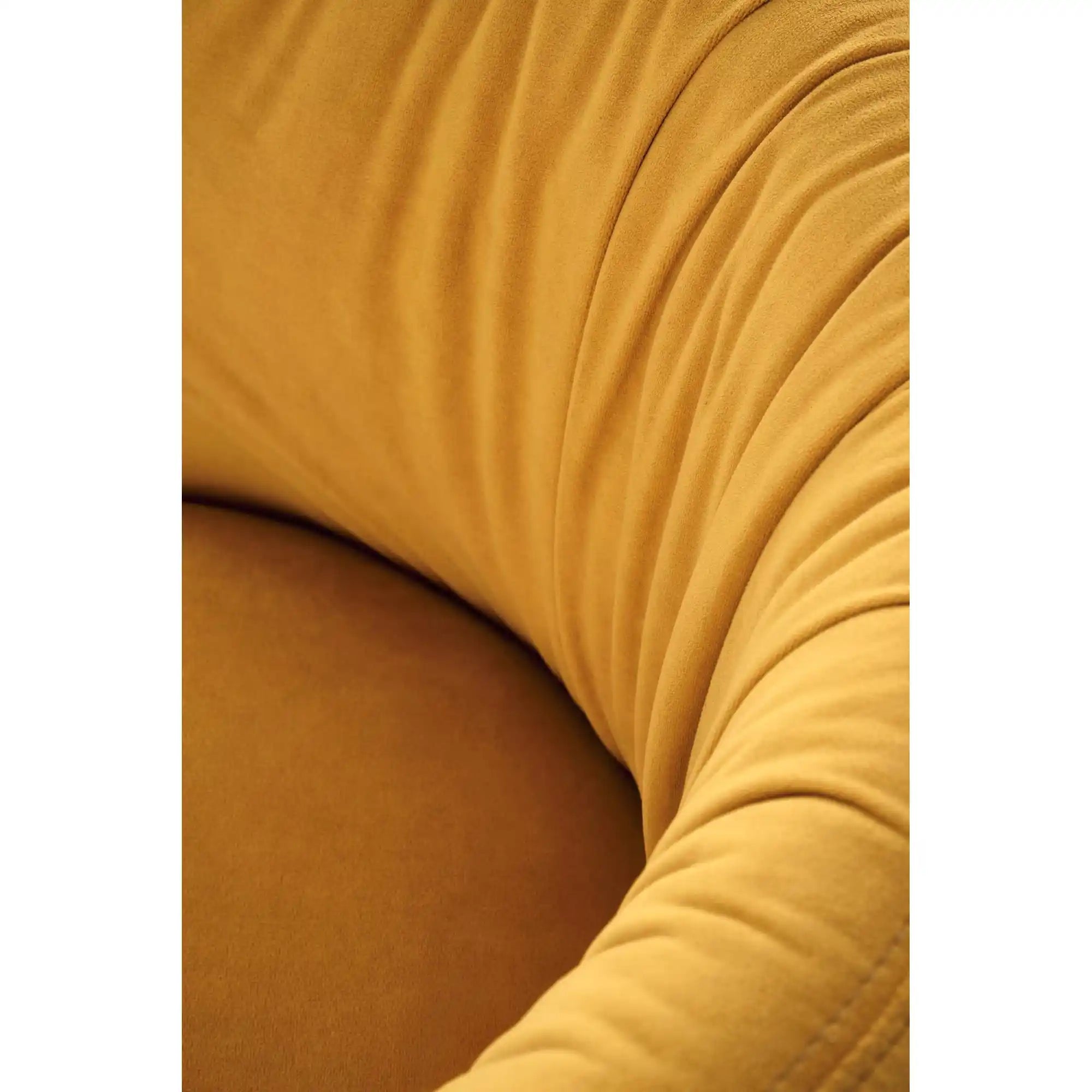 Scaun K531, galben mustar/negru, stofa catifelata/metal, 60x58x76 cm
