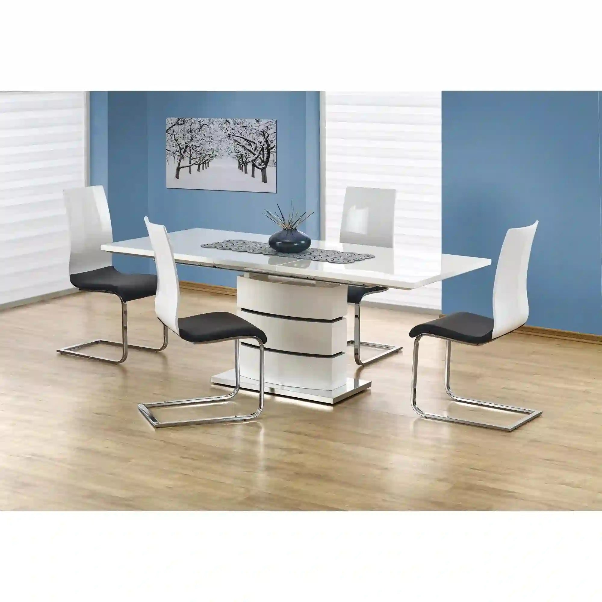 Masa living extensibila NOBEL, alb, 160/200x90x75 cm