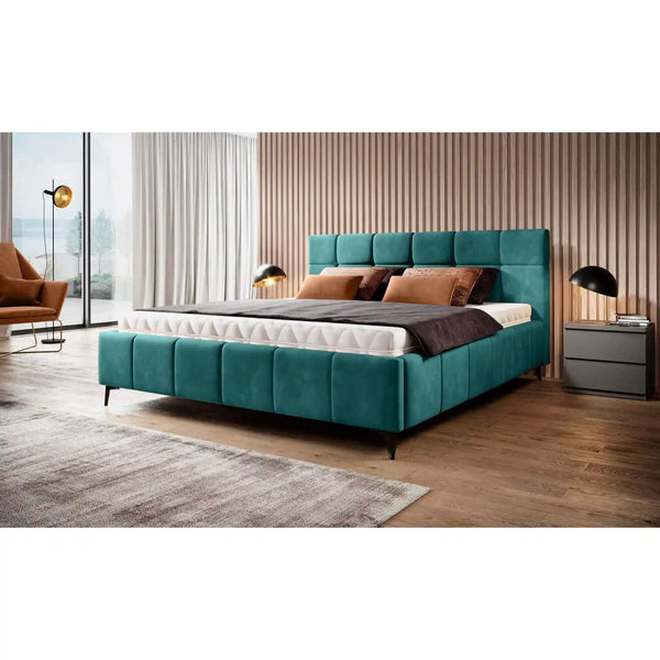 Pat NAOMI SR 180x200, personalizabil materiale gama Oferta Avantaj, somiera metalica si sistem de reglare a picioarelor