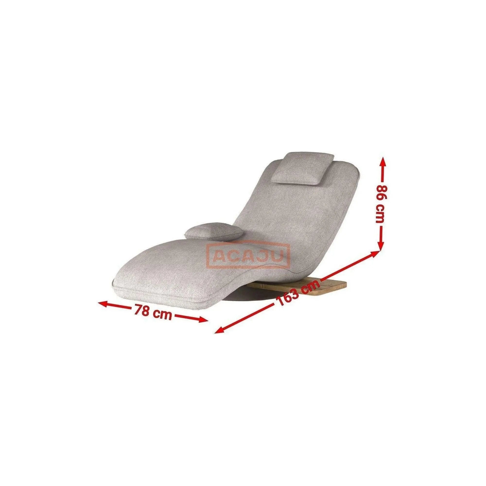 Sezlong rotativ EVO, stofa clasica bej - Austin 2, 78x163x86 cm
